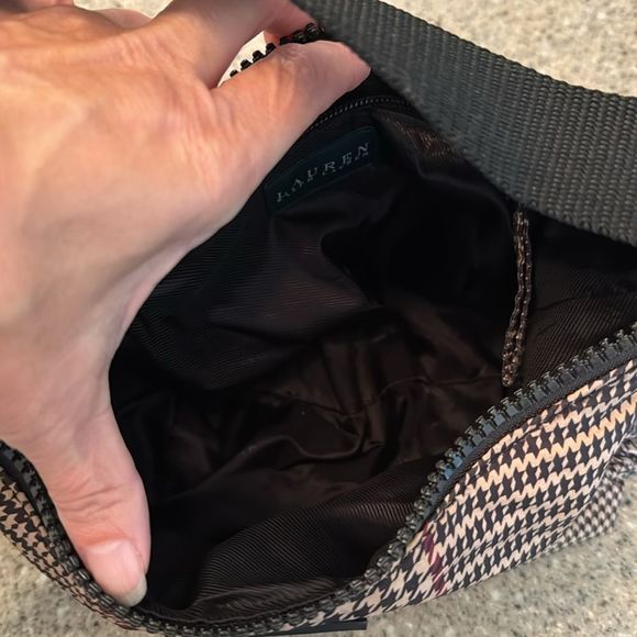 LAUREN RALPH LAUREN Nylon Houndstooth Shoulder Bag - Picture 13 of 15